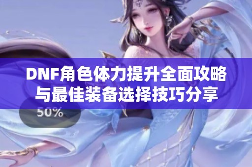 DNF角色体力提升全面攻略与最佳装备选择技巧分享