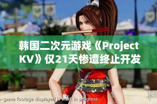 韩国二次元游戏《Project KV》仅21天惨遭终止开发