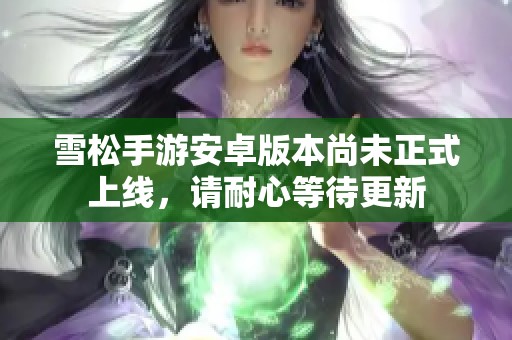 雪松手游安卓版本尚未正式上线，请耐心等待更新