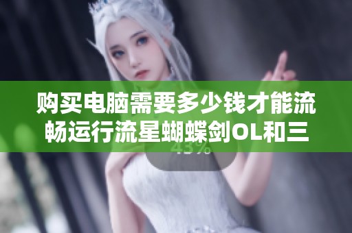 购买电脑需要多少钱才能流畅运行流星蝴蝶剑OL和三国无双6游戏