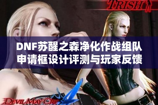 DNF苏醒之森净化作战组队申请框设计评测与玩家反馈