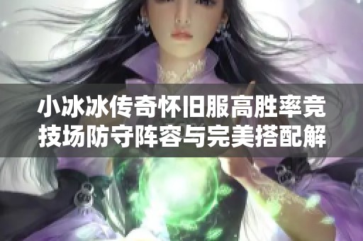 小冰冰传奇怀旧服高胜率竞技场防守阵容与完美搭配解析