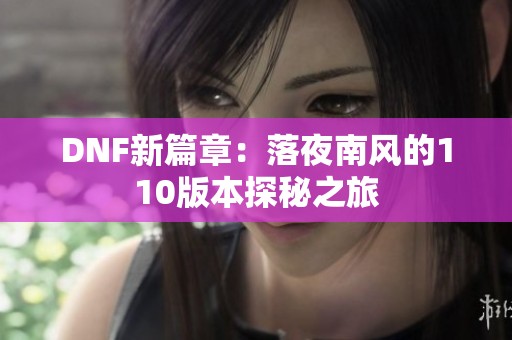 DNF新篇章：落夜南风的110版本探秘之旅