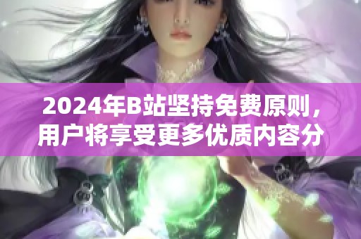 2024年B站坚持免费原则，用户将享受更多优质内容分享