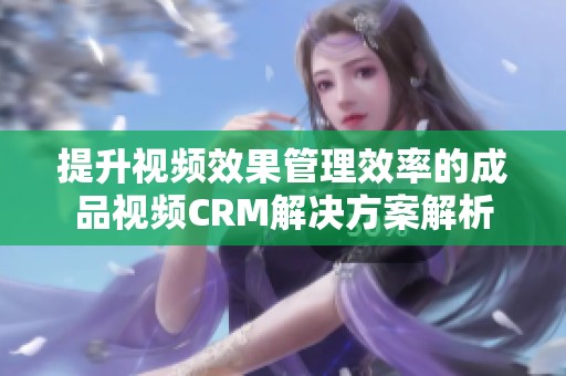 提升视频效果管理效率的成品视频CRM解决方案解析