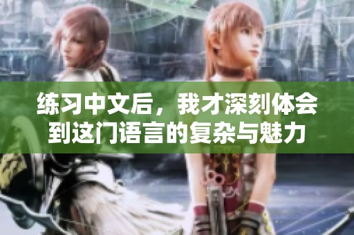 练习中文后，我才深刻体会到这门语言的复杂与魅力