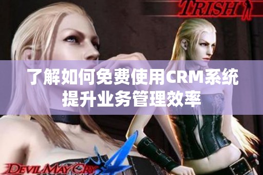 了解如何免费使用CRM系统提升业务管理效率