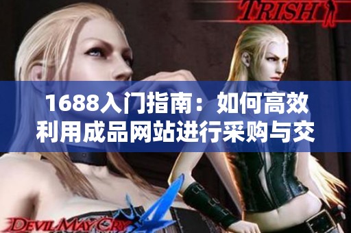 1688入门指南：如何高效利用成品网站进行采购与交易