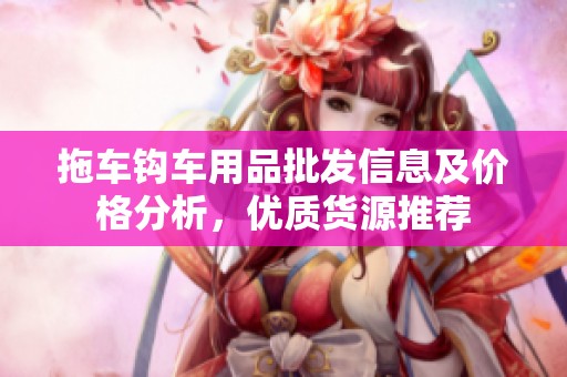 拖车钩车用品批发信息及价格分析，优质货源推荐