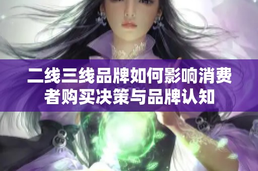 二线三线品牌如何影响消费者购买决策与品牌认知