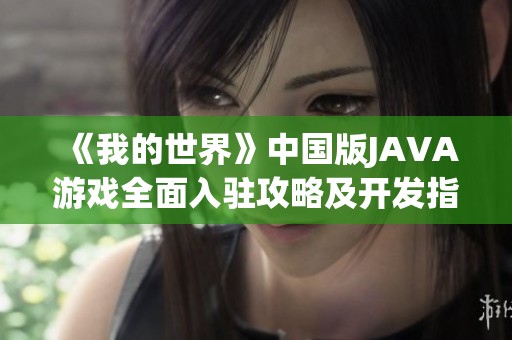 《我的世界》中国版JAVA游戏全面入驻攻略及开发指引
