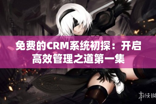 免费的CRM系统初探：开启高效管理之道第一集