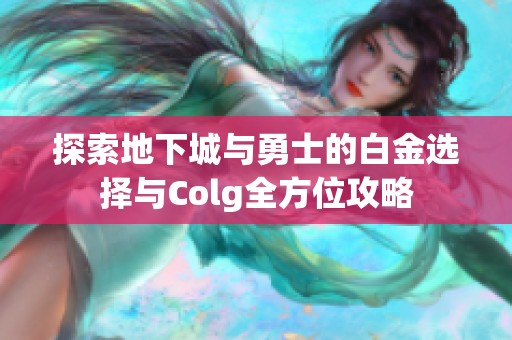 探索地下城与勇士的白金选择与Colg全方位攻略