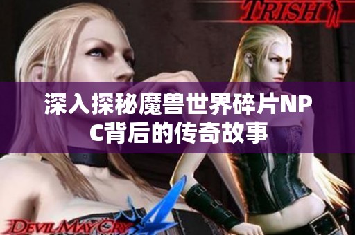 深入探秘魔兽世界碎片NPC背后的传奇故事