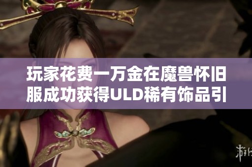 玩家花费一万金在魔兽怀旧服成功获得ULD稀有饰品引发热议