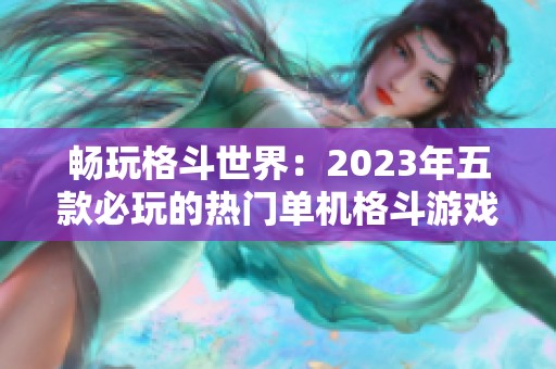 畅玩格斗世界：2023年五款必玩的热门单机格斗游戏推荐