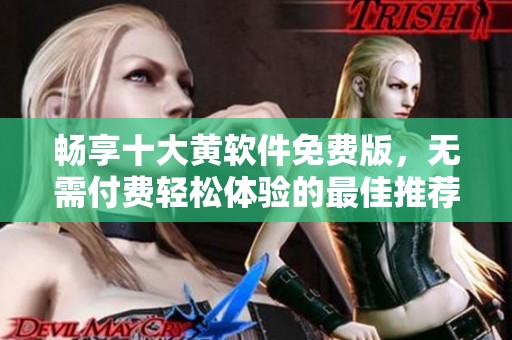 畅享十大黄软件免费版，无需付费轻松体验的最佳推荐