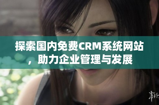 探索国内免费CRM系统网站，助力企业管理与发展