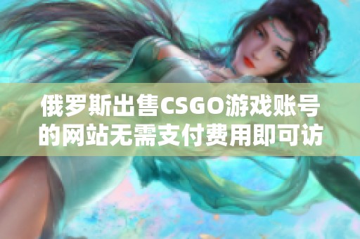 俄罗斯出售CSGO游戏账号的网站无需支付费用即可访问