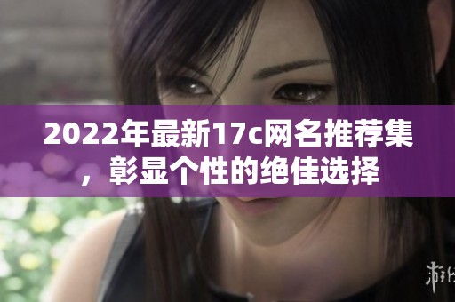 2022年最新17c网名推荐集，彰显个性的绝佳选择