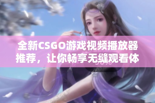 全新CSGO游戏视频播放器推荐，让你畅享无缝观看体验