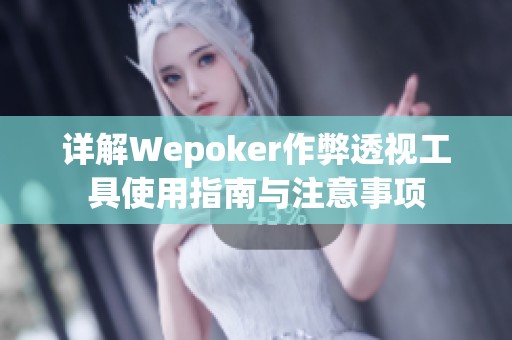 详解Wepoker作弊透视工具使用指南与注意事项