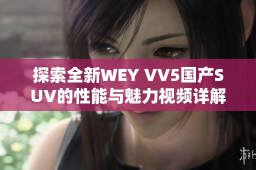 探索全新WEY VV5国产SUV的性能与魅力视频详解