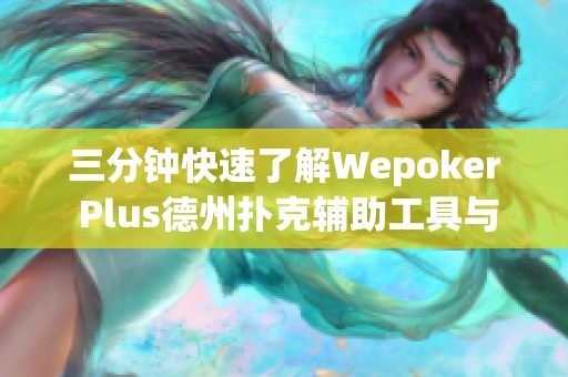 三分钟快速了解Wepoker Plus德州扑克辅助工具与作弊软件使用教程