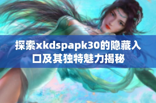 探索xkdspapk30的隐藏入口及其独特魅力揭秘