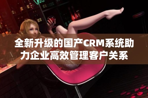 全新升级的国产CRM系统助力企业高效管理客户关系