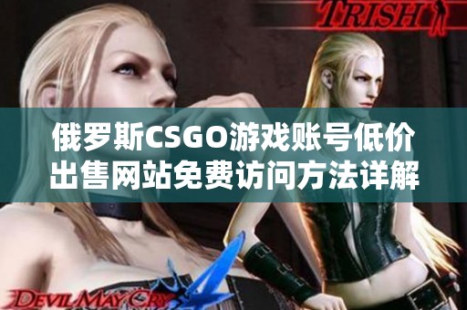 俄罗斯CSGO游戏账号低价出售网站免费访问方法详解