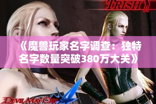 《魔兽玩家名字调查：独特名字数量突破380万大关》