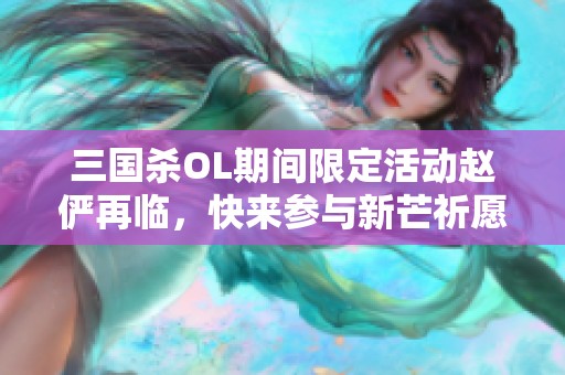 三国杀OL期间限定活动赵俨再临，快来参与新芒祈愿！