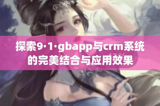 探索9·1·gbapp与crm系统的完美结合与应用效果