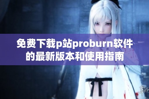 免费下载p站proburn软件的最新版本和使用指南