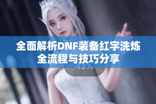 全面解析DNF装备红字洗炼全流程与技巧分享