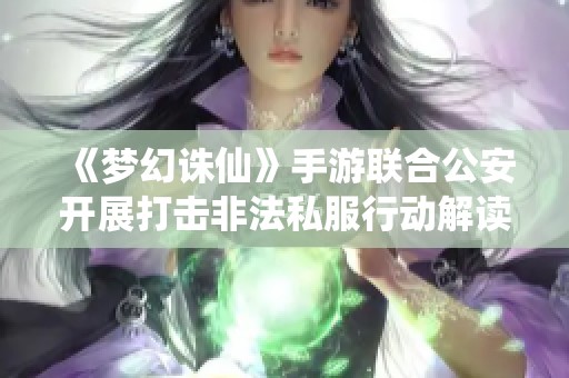 《梦幻诛仙》手游联合公安开展打击非法私服行动解读