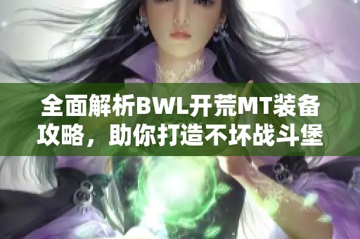 全面解析BWL开荒MT装备攻略，助你打造不坏战斗堡垒