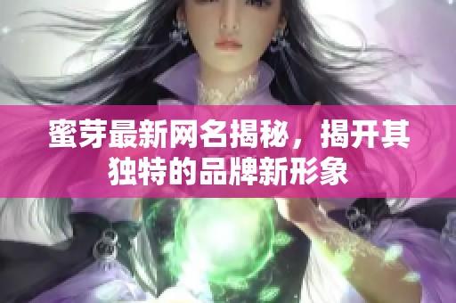 蜜芽最新网名揭秘，揭开其独特的品牌新形象