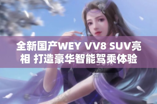 全新国产WEY VV8 SUV亮相 打造豪华智能驾乘体验