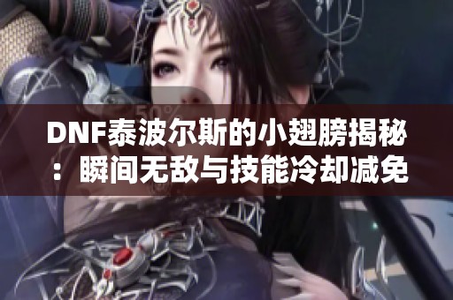 DNF泰波尔斯的小翅膀揭秘：瞬间无敌与技能冷却减免20%双重效果详解