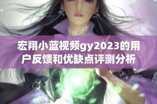 宏翔小蓝视频gy2023的用户反馈和优缺点评测分析