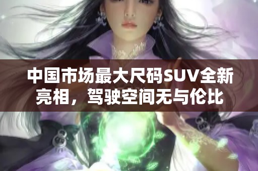 中国市场最大尺码SUV全新亮相，驾驶空间无与伦比