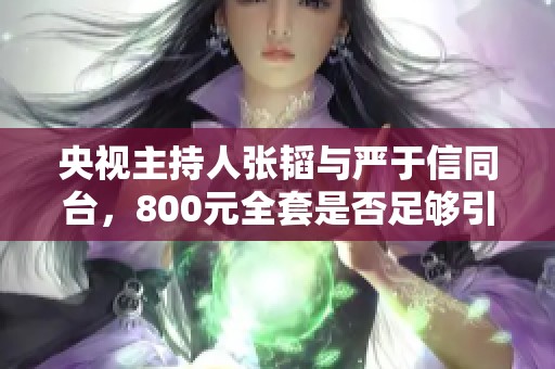 央视主持人张韬与严于信同台，800元全套是否足够引发热议